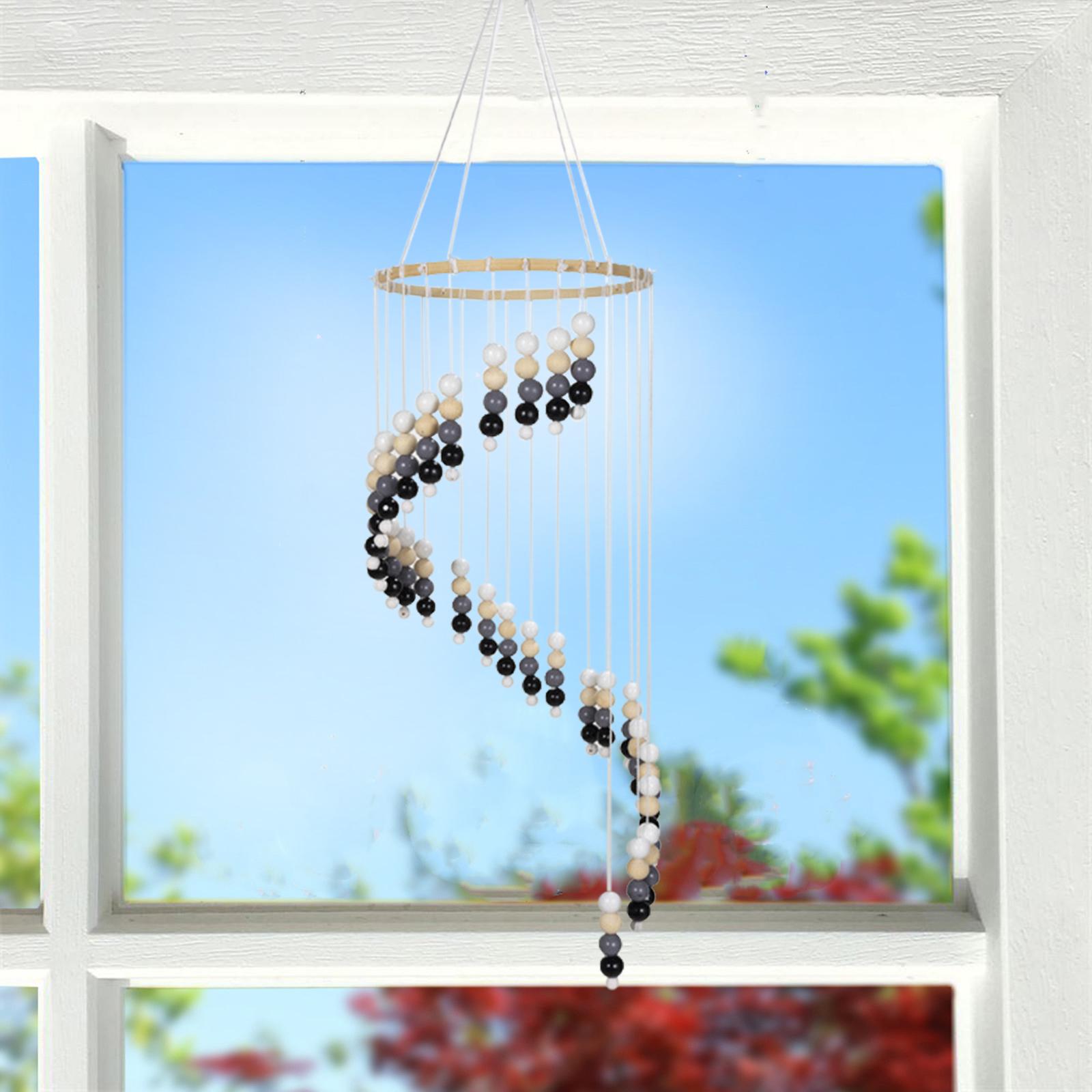 DIY Wooden Beads Wind Chime Hannging Mobile for Wall Hannging Crib Bed