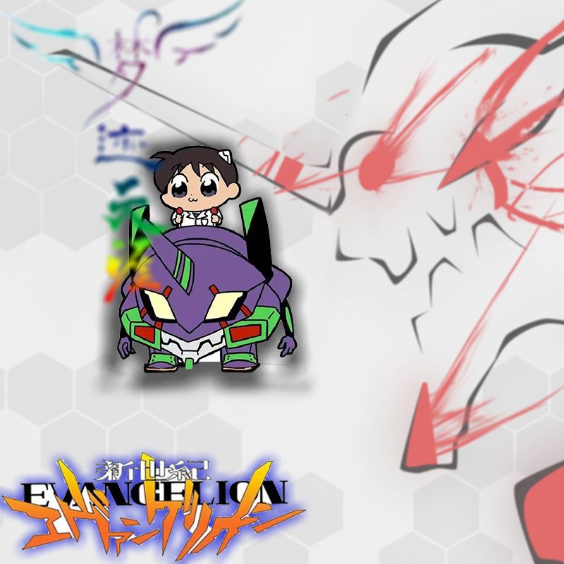 Neon Genesis Evangelion Ayanami Rei Asuka männliche und weibliche Studenten im Waldstil, hoch aussehende, vielseitige, exquisite Brosche – Detail 2