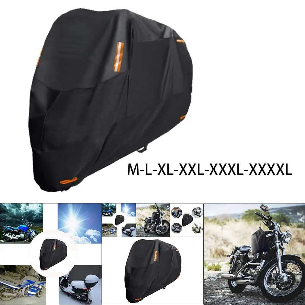 300D Vehicle Motorcycles Cover Waterproof Night Reflective Lock-Hole Design