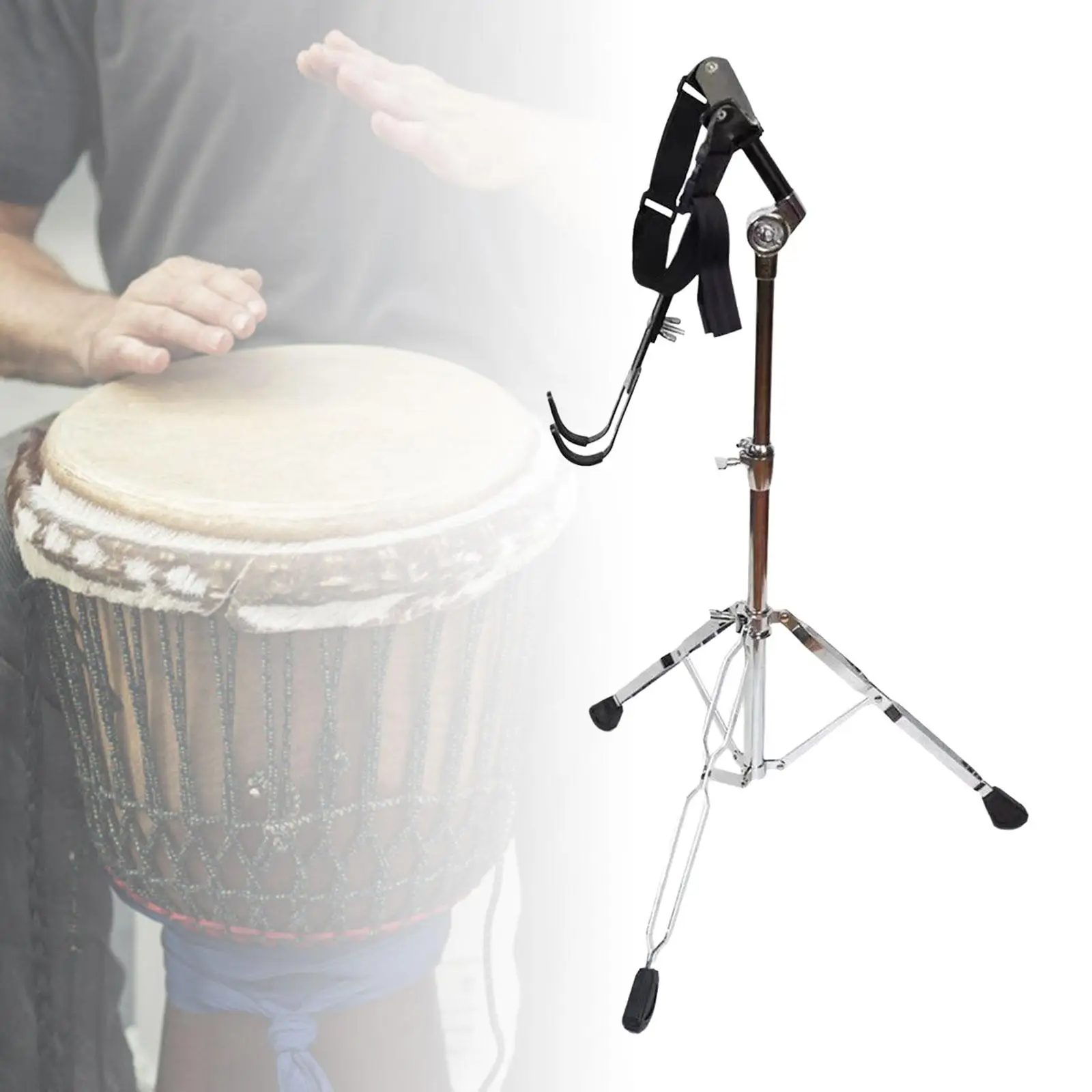 Tambourine Stand Holder Lightweight Adjustable Performance Show Drum Stand