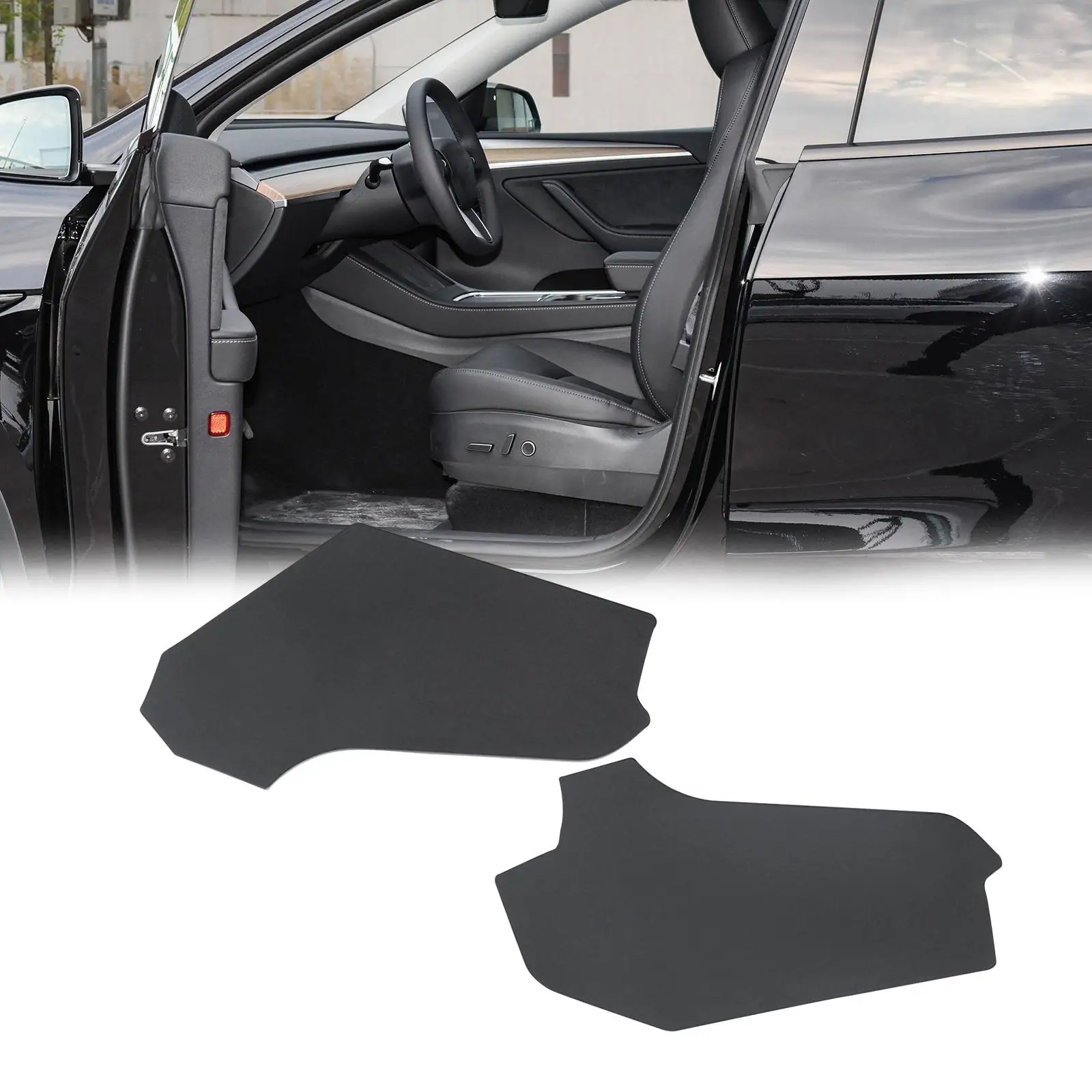 2 Pieces Central Control Side Anti Kick Mat Durable for Tesla Model Y