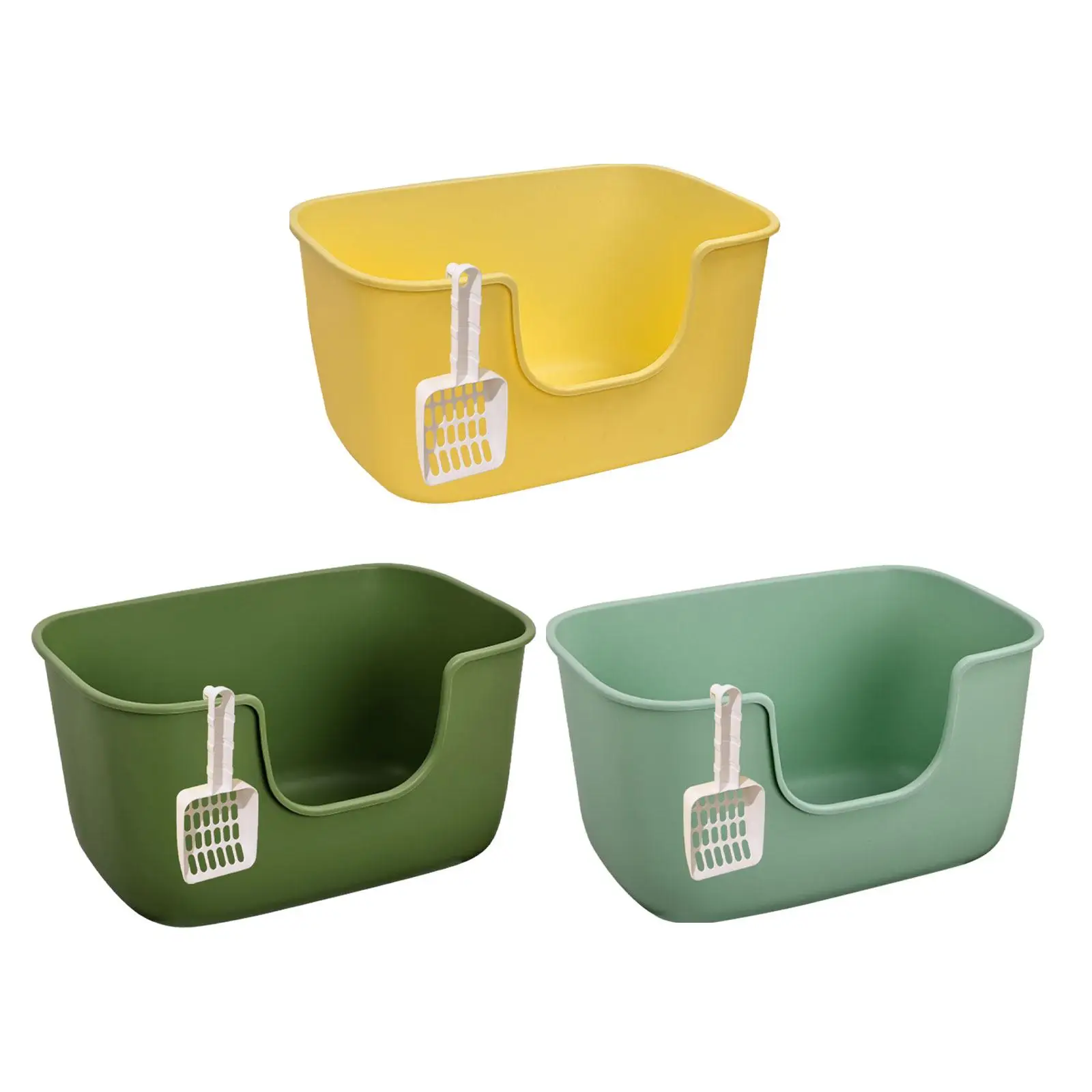 Open Top Cat Litters Box Easy to Clean Cage Accessories Cat Small Dogs Bedpan for Indoor Cats Kitty Small Animals Rabbit
