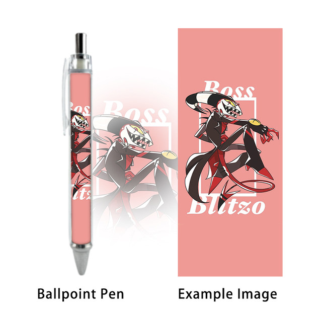 2PCS Helluva Boss Ballpoint Pen LMP Loona Kawaii Anime Movie Black Refill  Stationery Writing Caneta School