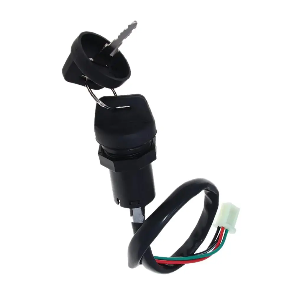 4 Wire Ignition Key Switch 50cc 70cc Replace  for Electric Scooter Universal