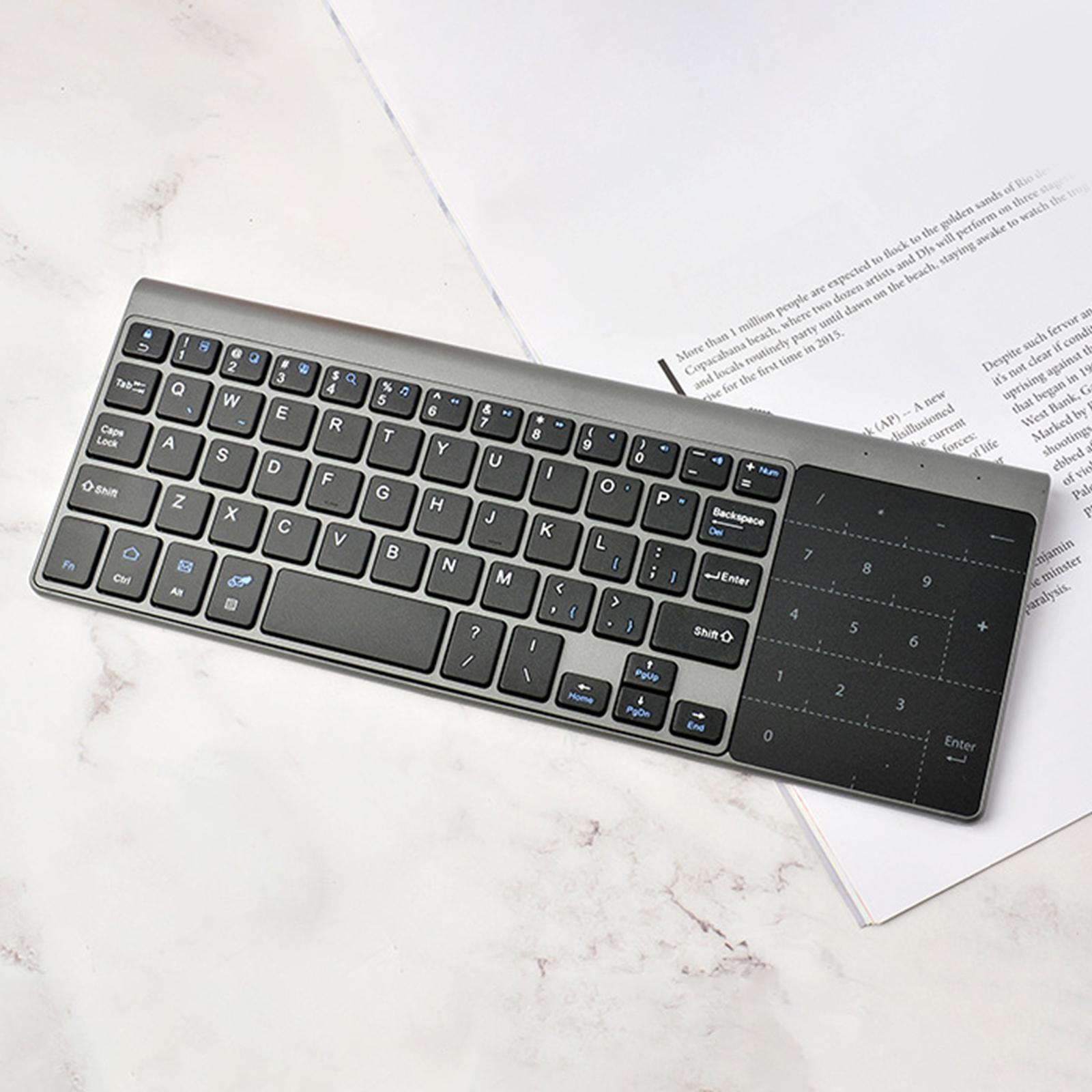 Mini Wireless Keyboard with USB Receiver Sensitive for PC Notebook Remote Keyboard Mouse Combo Portable Sensitive Touchpad Slim