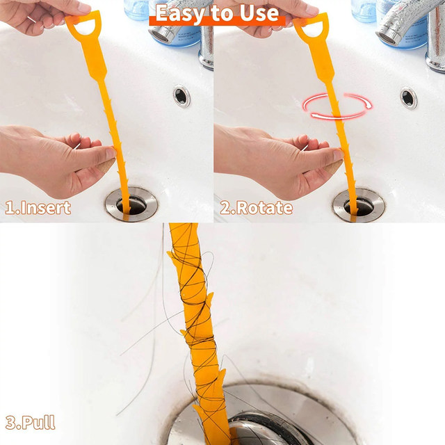 Drainsoon Auger 25 Ft with Gloves, Plumbing Snake Drain Auger Hair Clog  Remover, Heavy Duty Pipe Drain Clog Remover for Bathtub Drain, Bathroom  Sink