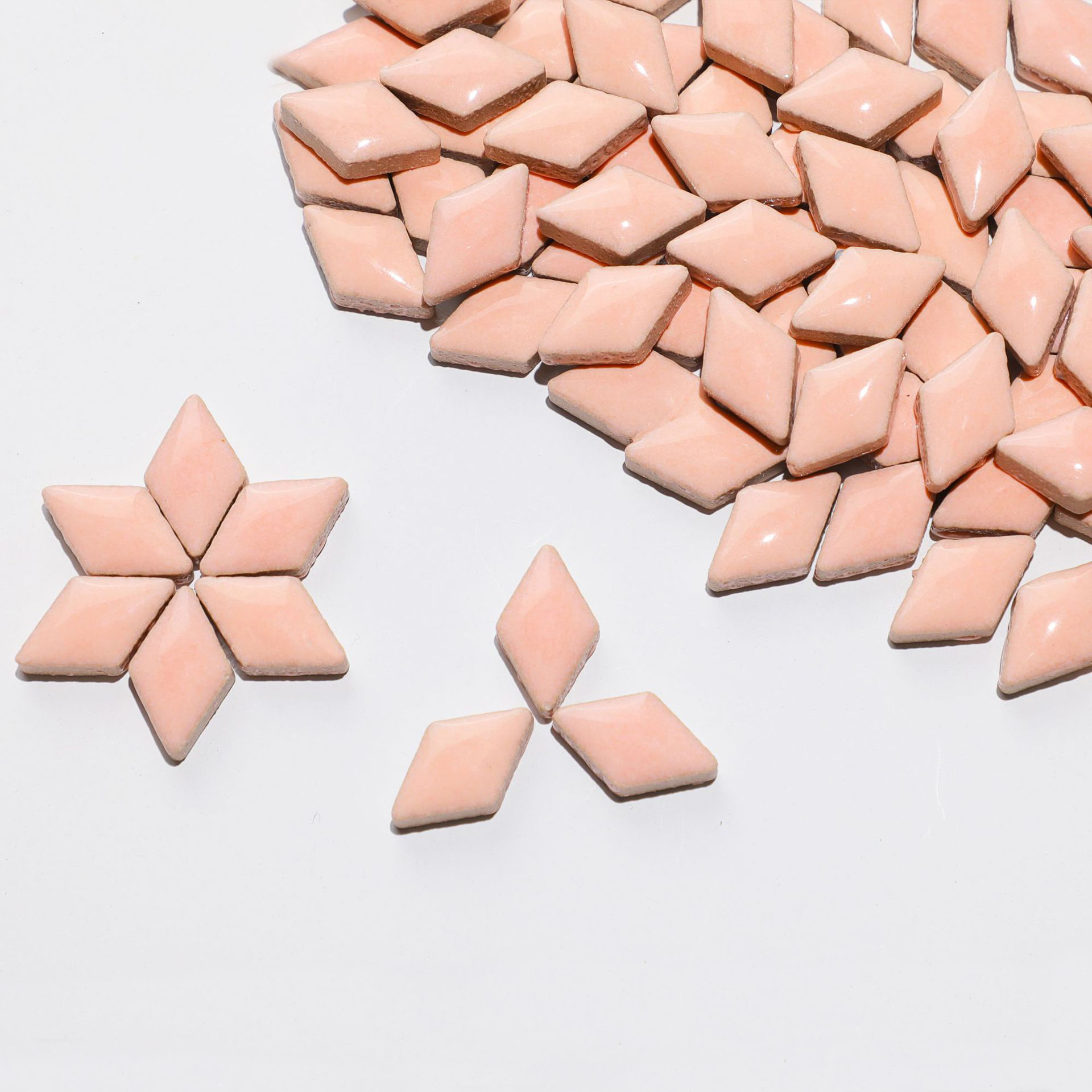 Description Picture 6 of item100g Diamond Shape Ceramic Mosaic Tiles Multi Color Geometric Mosaic Tiles DIY Mosaic Making Stones for Craft Arts Decoration