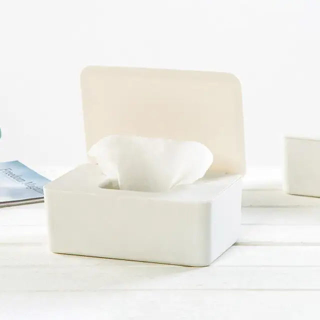 Zerodeko Caja Caja de almacenamiento de pañuelos húmedos Soporte de  toallitas para bebés Contenedor de toallas de papel Dispensador de pañuelos