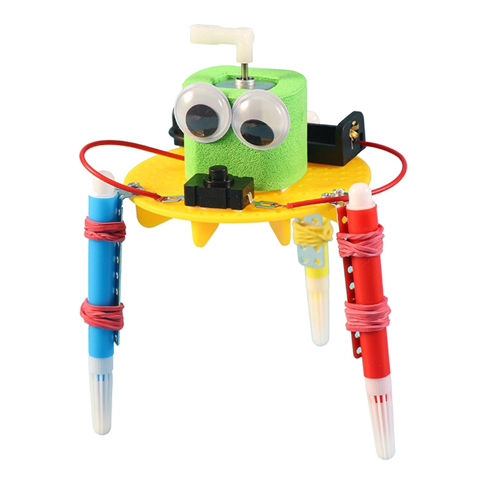 Early Learning DIY Doodle Robot Technology 3D Puzzle Model Experiment Toy Wooden science Kit for Girls Boys teens Gifts