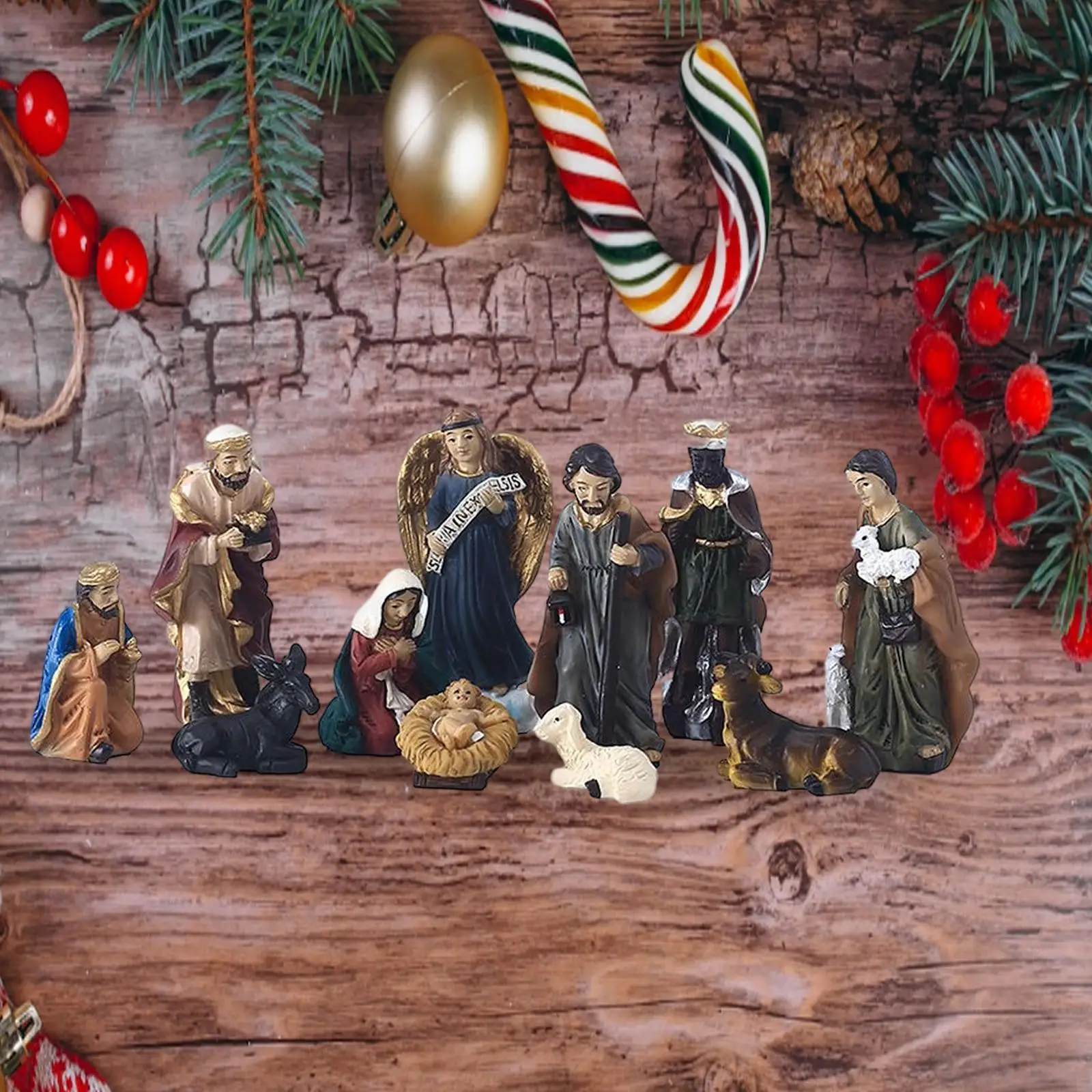 Nativity Scene Resin Figurines Decorative Crafts Accessories