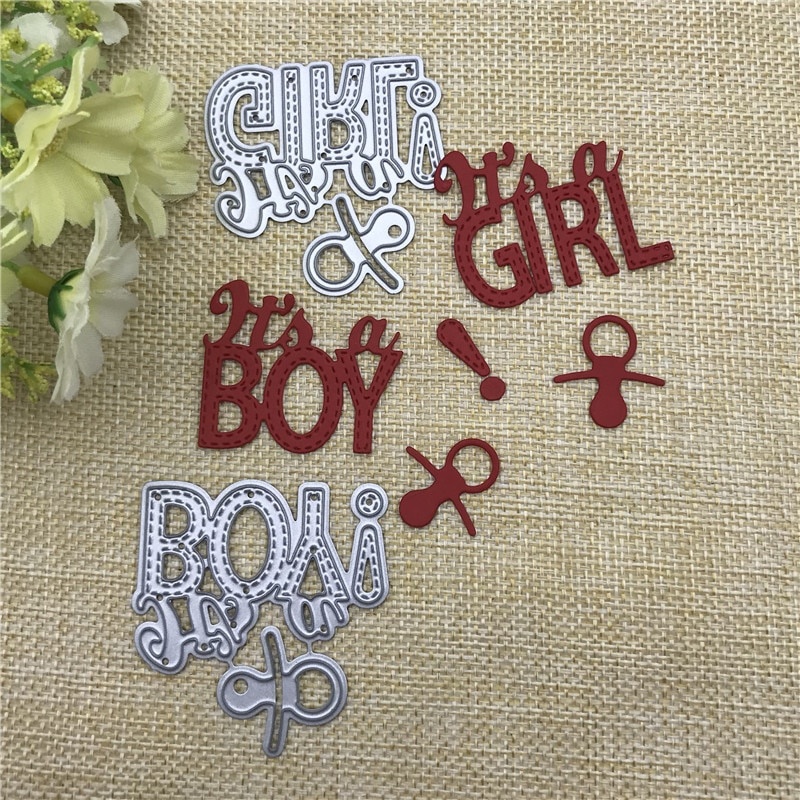 Description Picture 4 of itemBaby Boy and Baby GIRL Metal Cutting Die Frame Craft Cutting Die Embossing Stencil Paper Card Making