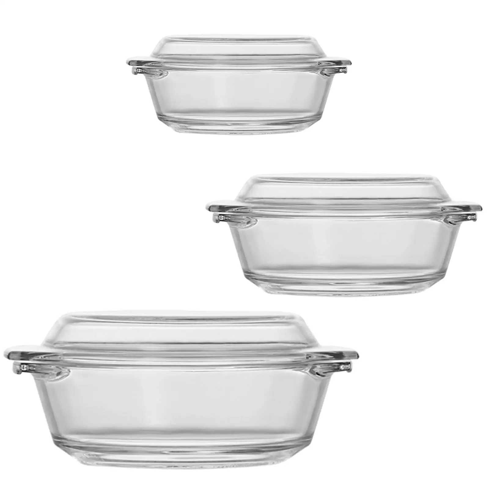 Glass Cereal Bowls with Handles with Lid Soup Bowl for Noodles Pasta Milk
