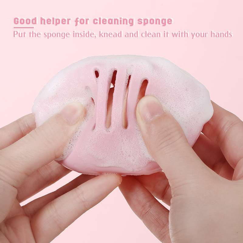 Best of 1Pcs Makeup Sponge Holder Eco-Friendly Silicone Multi-hole Beauty Blender Storage Case Travel Protable Cosmetic Puff Holder Box Reviews & Tips - Image 3