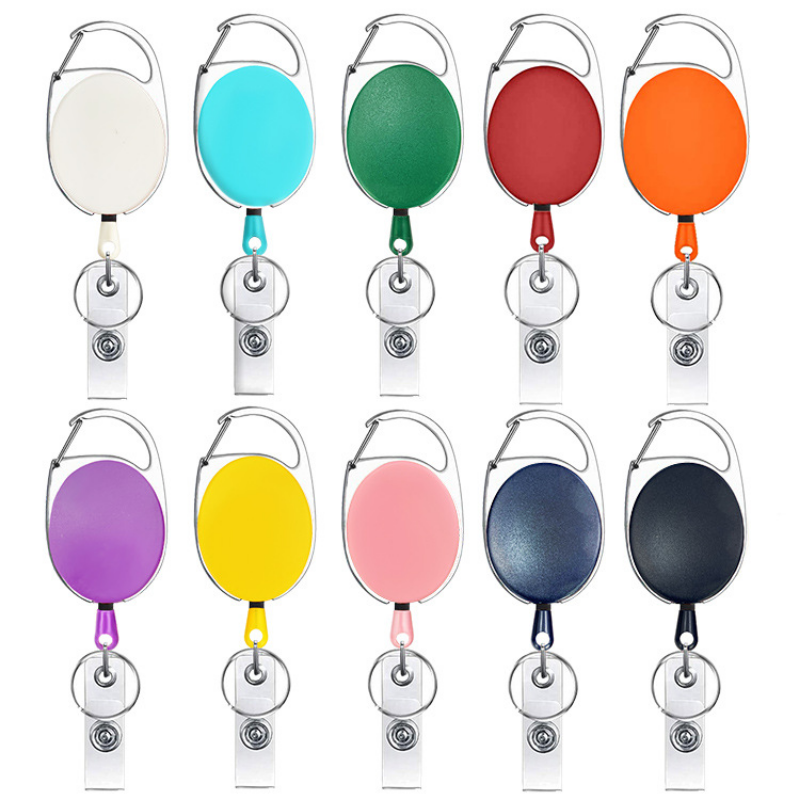 1pc Gürtel Seil Büro Lanyard Clip Schlüsselbund Name Tag Halter Schlüsselring Id Karte Schlüssel Ring Schnur Reel Einziehen Pull schlüsselbund Abzeichen halter – Detail 4