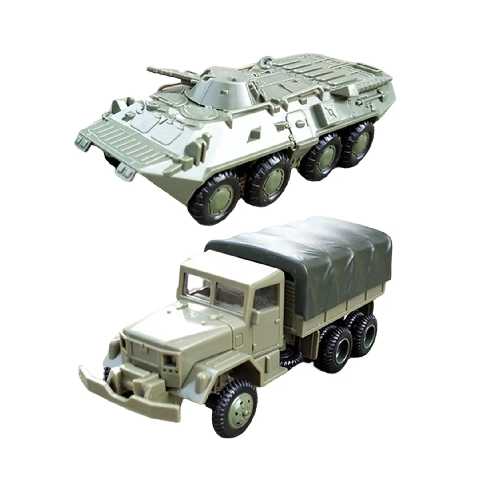 4D Trucks Model Toys Playset Architecture Model 1/72 Model Toys Boy Kid