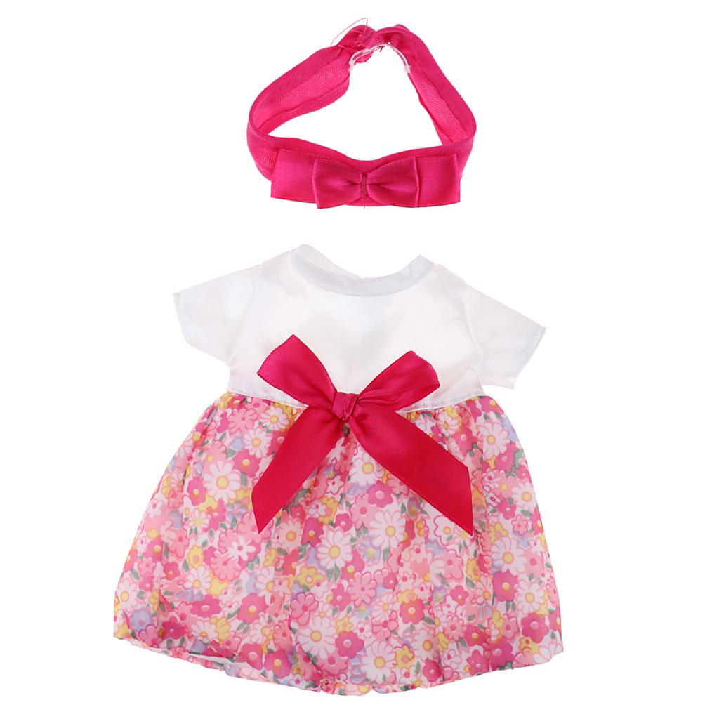 25cm Lovely Dress with Headdressing  Dolls Dress Up Clothing 