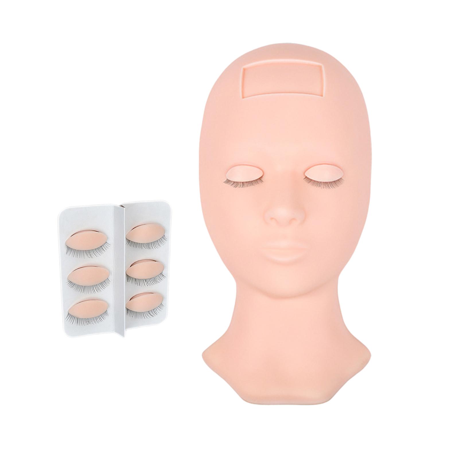 Eyelash Manikin Head, Cosmetology Manikin Flat Head for Eyelash Extension