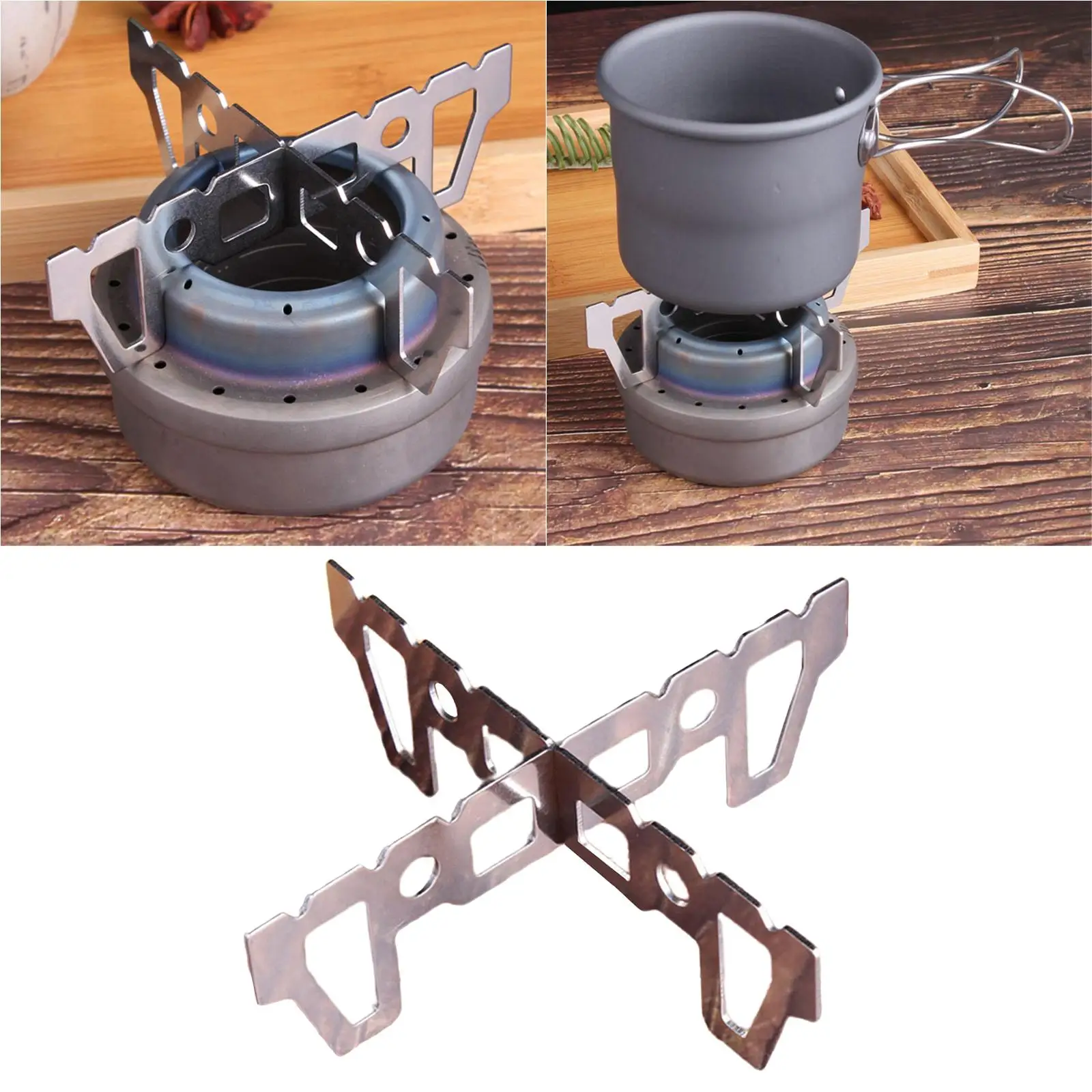 Stainless Stove Stand Rack Portable Liquid  Stove Cookware Rack  Stand #Spirit Burner Stove Rack for Kitchen Camping Stoves Pot