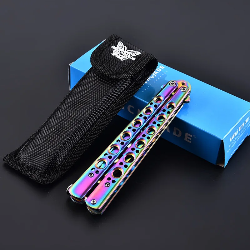 Best of Stainless Steel Colorful Butterfly Knifes Portable Training Knife Outdoor Camping Butterfly Comb Practice Blunt Tools Dropship Reviews & Tips