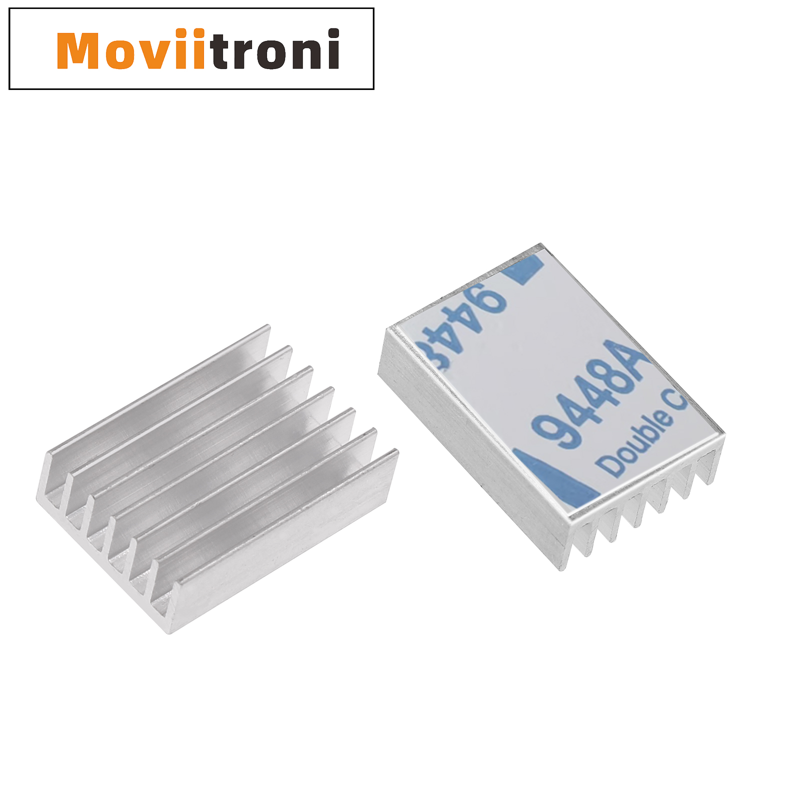 10 Stück Aluminium Computer Kühler Kühler Kühlkörper 14x14x6mm Kühlkörper für elektronische Chip Wärmeableitung Kühlpads mit Klebeband – Detail 2