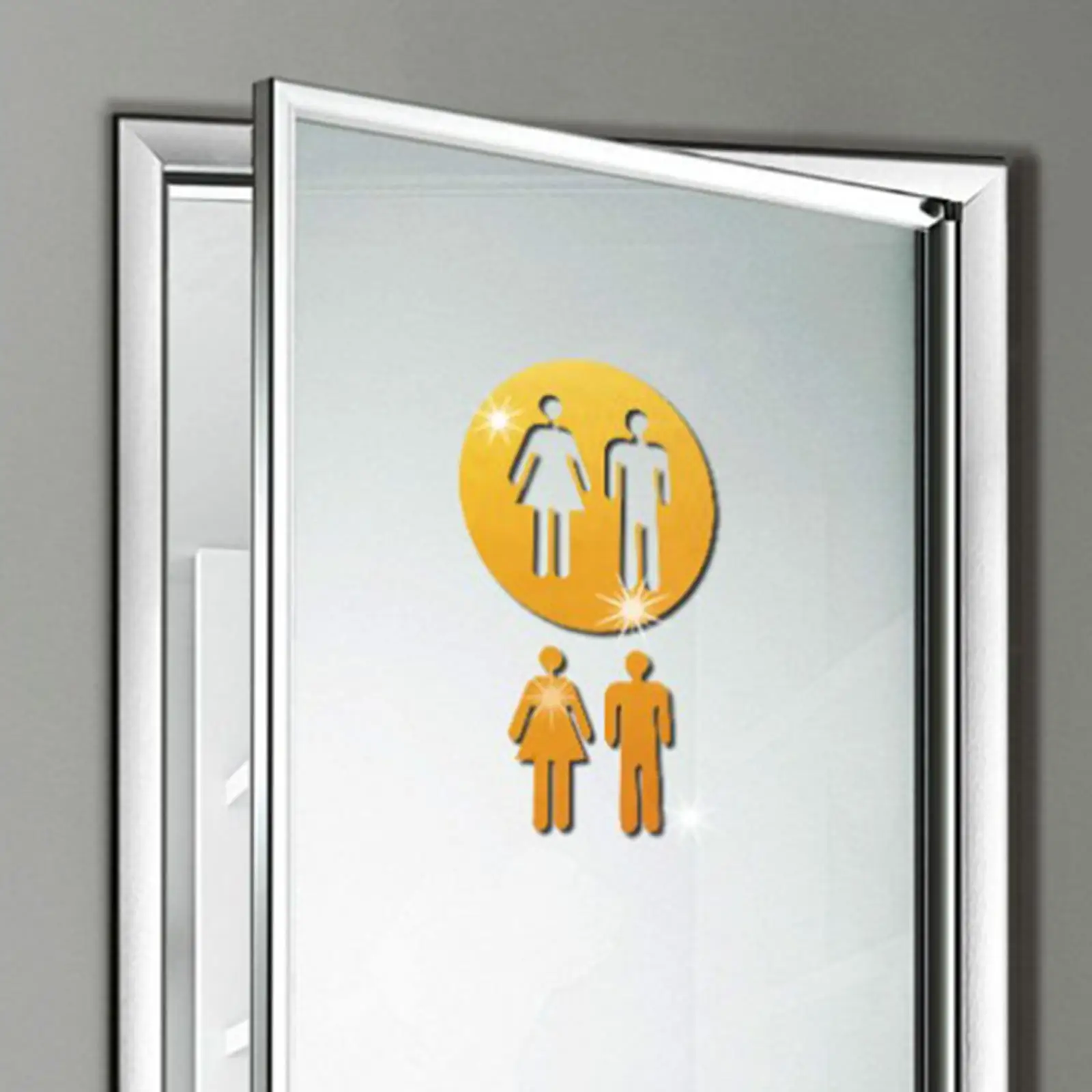 Men and Women Restroom Signs Symbols Pictogram Acrylic Toilet Door Plates Sign Placard for Commercial Office Business