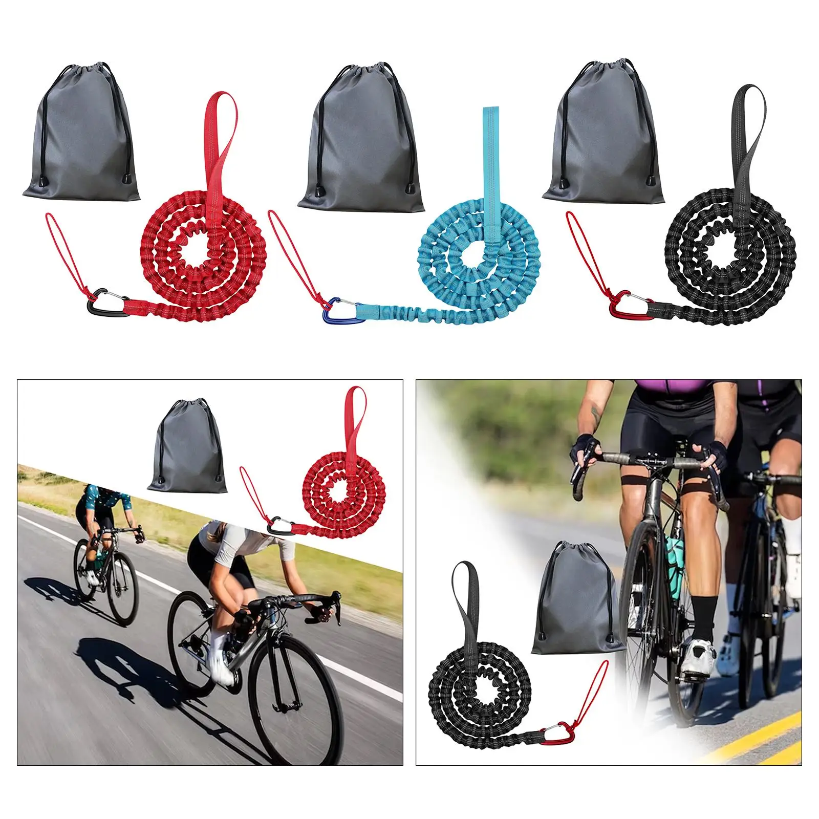 Bike Bungee Tow Rope High Strength Pulling Strap for Kids Adult Parent Child