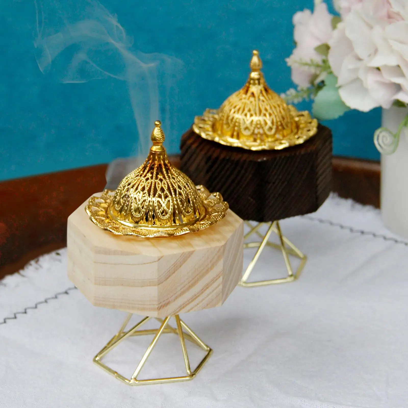 Incense Burner Nordic Style Classic Ornament Censer for Church Yoga Window