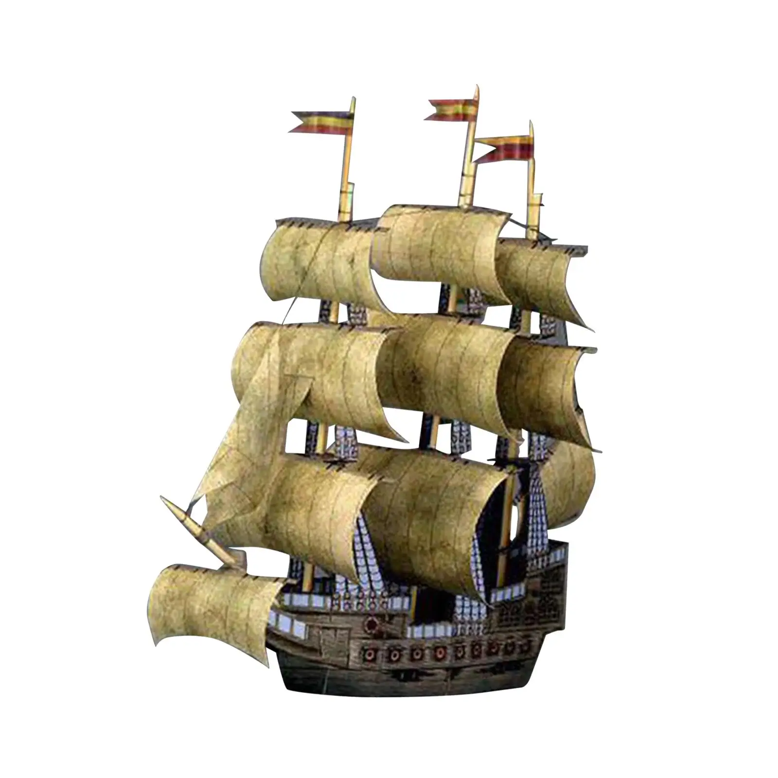 Ship and Boat Jigsaw Puzzles DIY Toys Papercraft 1:250 Vintage Style Sailing Ship Model Kits for Kids Adults Boys Children Gift