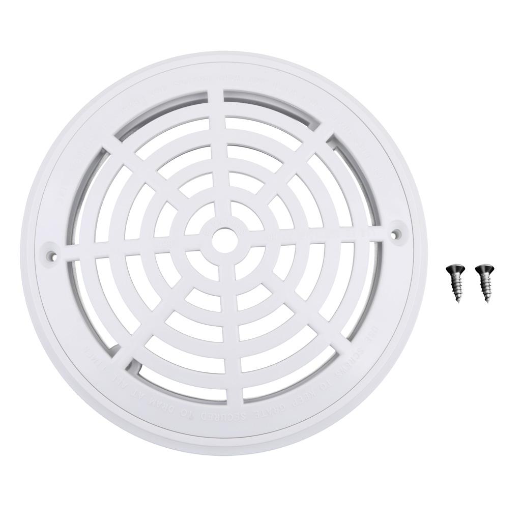 Round Main Drain Cover Swimming Pool Overflow Suction Outlet With Screws