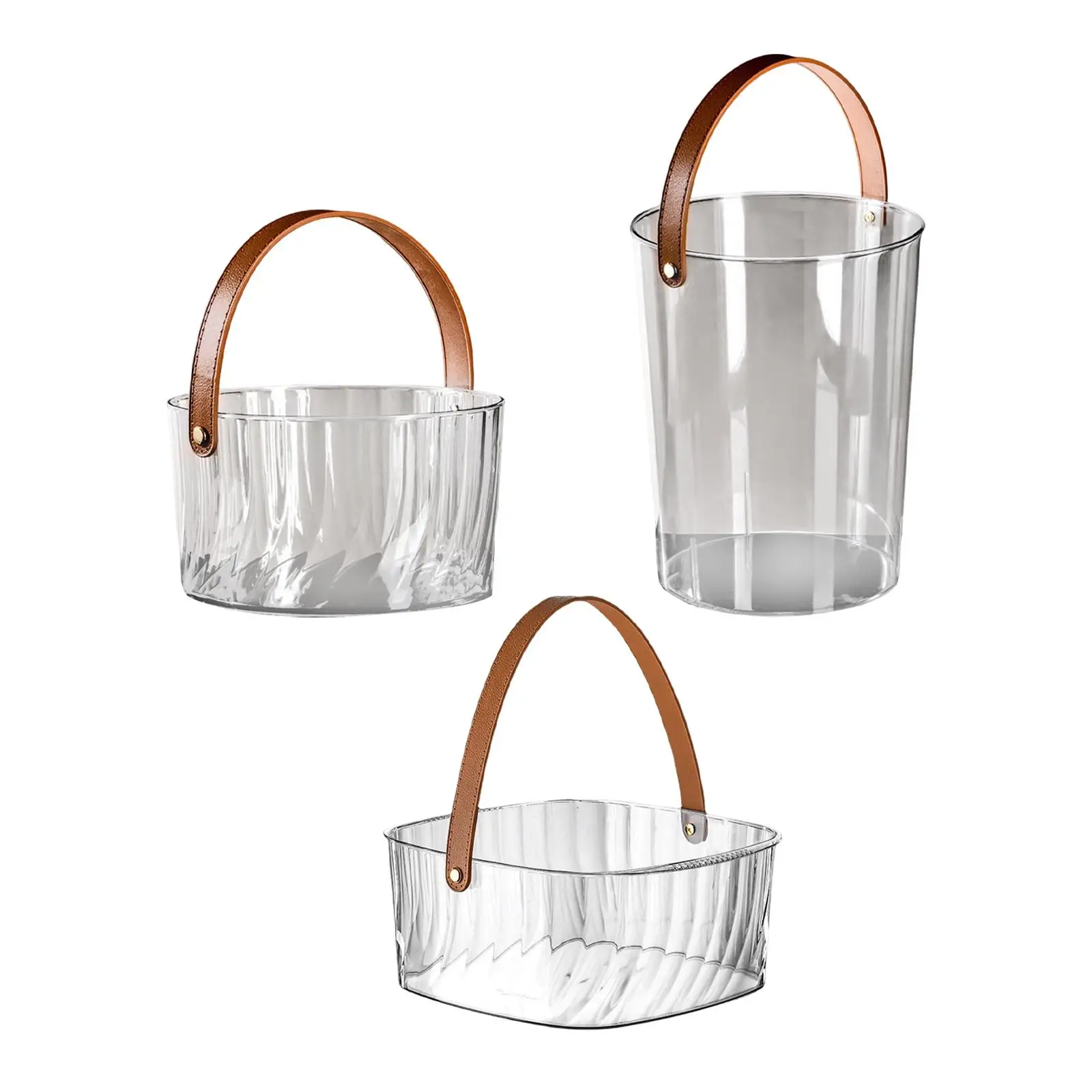 Ice Bucket Large Capacity Easy to Carry Durable Drink Tub Clear for Cocktail Parties Home Champagne Bottles KTV Clubs