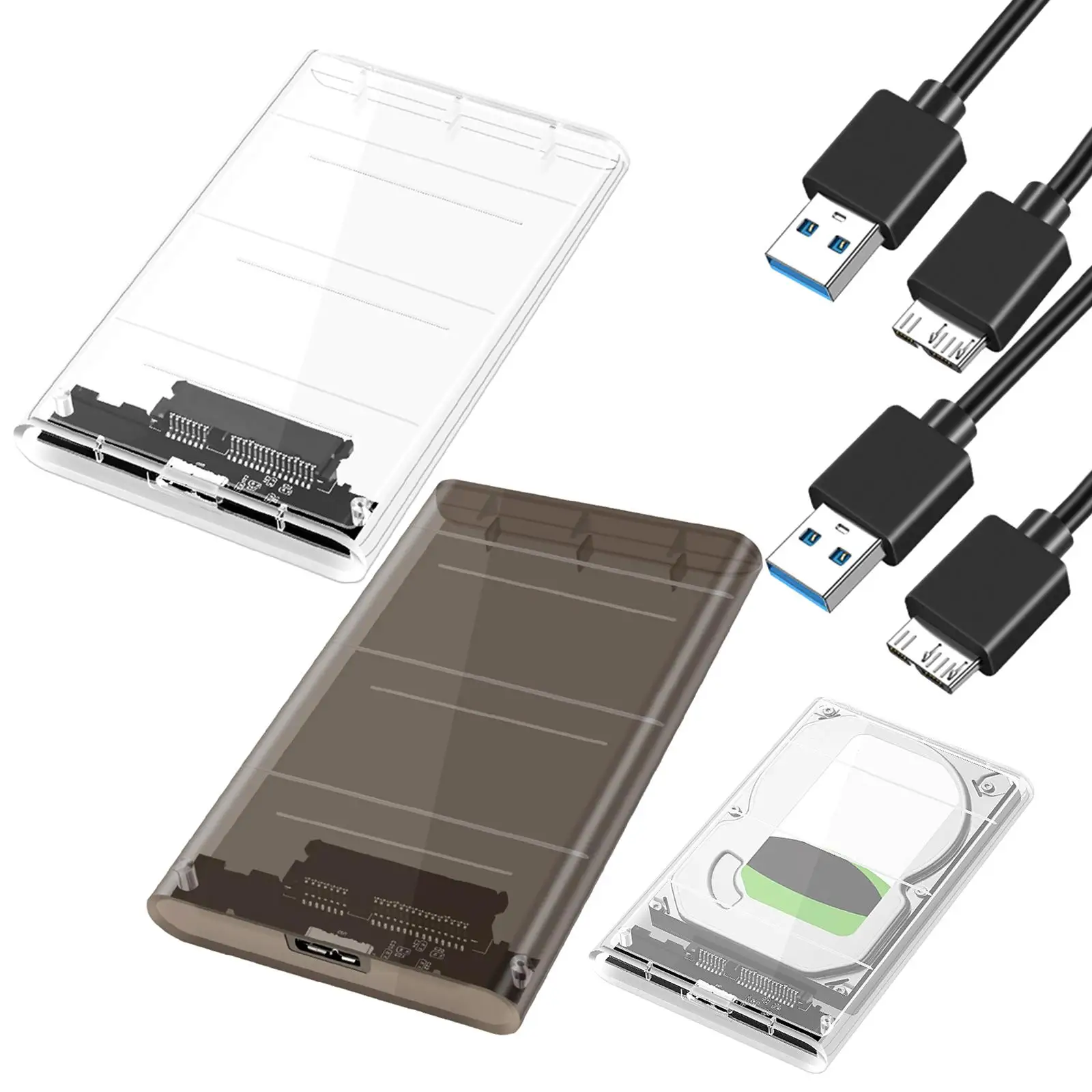 2.5inch External Hard Drive Enclosure Portable Compact for 2.5inch 9.5mm 7mm SSD HDD