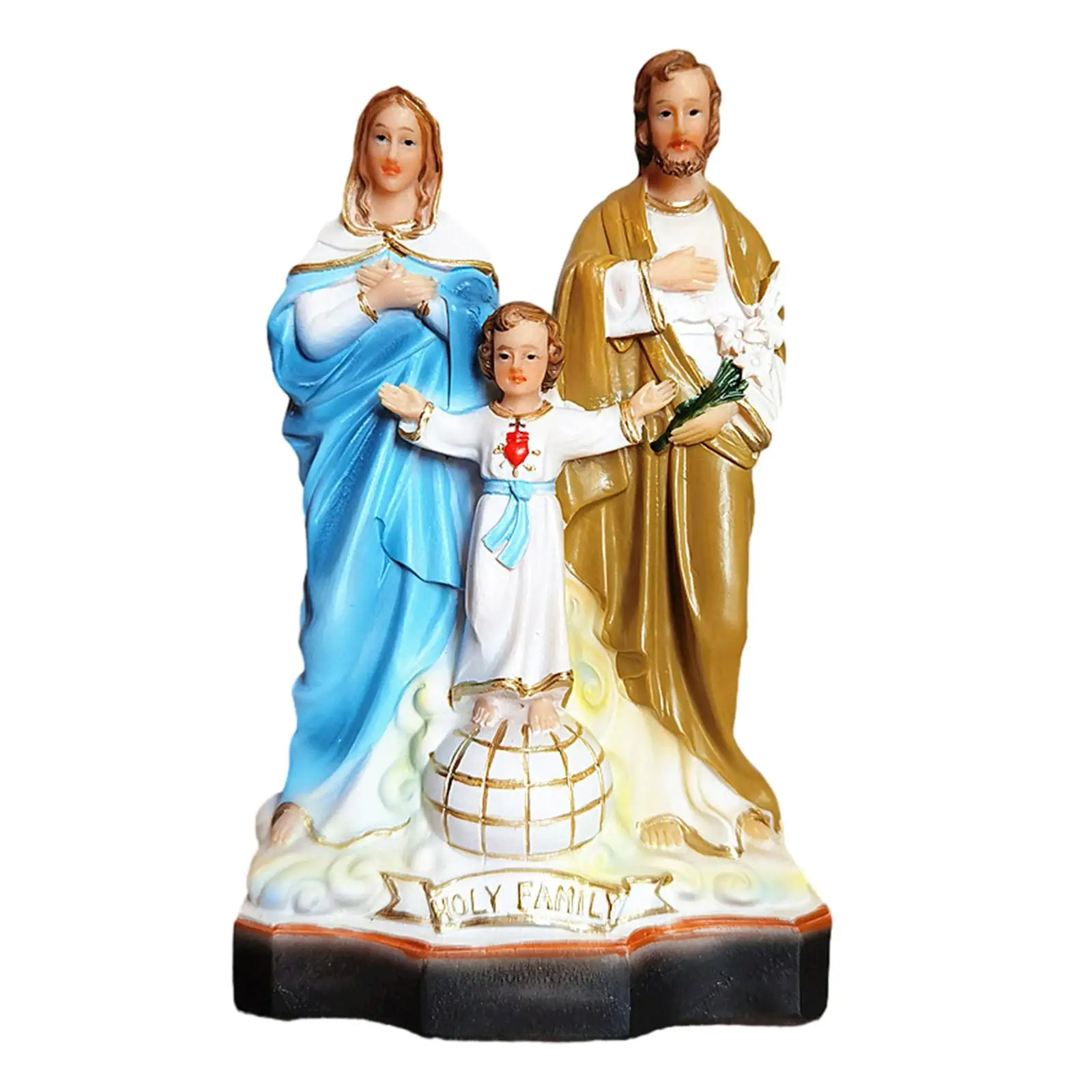 Religious Figure Standing Statue Family Sculpture for Home Office Outdoor