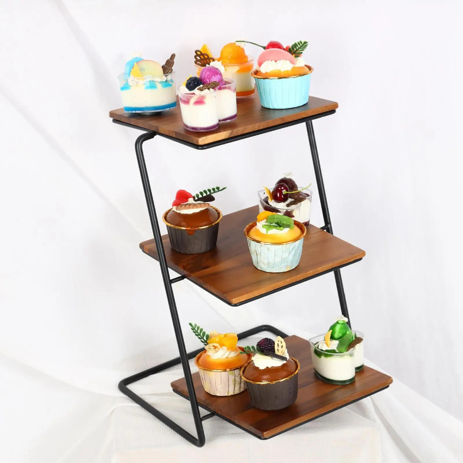 Japanese Style Cake Stand Fruit Dessert Plate 3rd Dish Clay Pedestal for Holiday Party Decorations Home Decor Sturdy