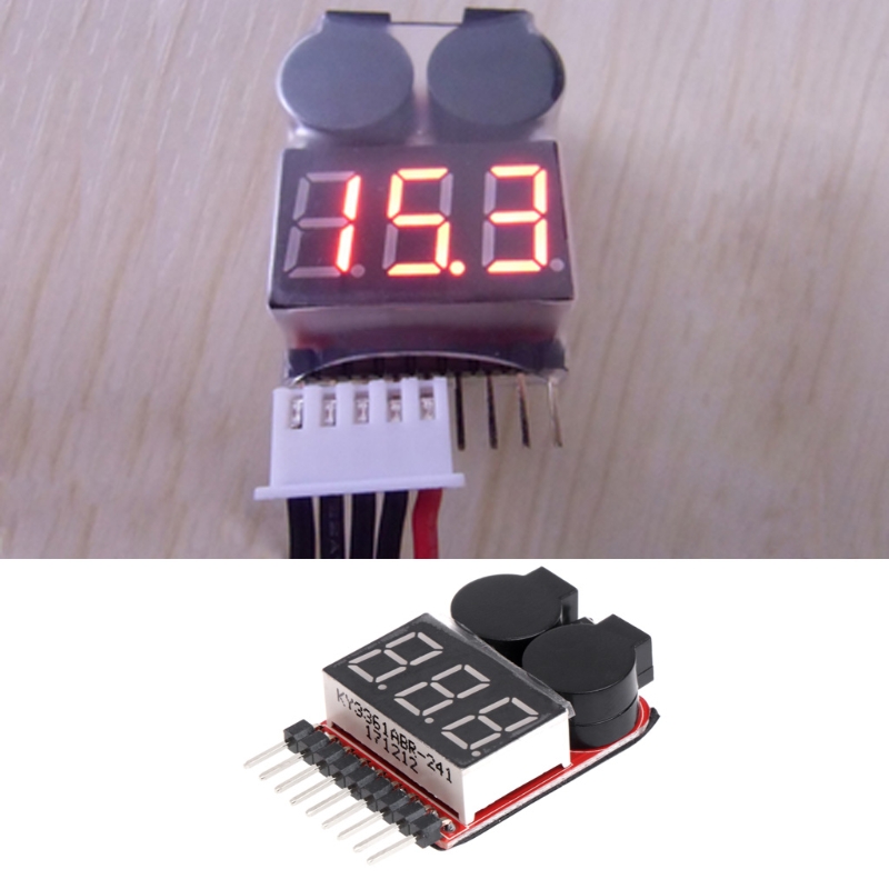 Testeur Tension Batterie LiPo 1-8s GERUI - Alarme Basse Tension Pour Drones RC
