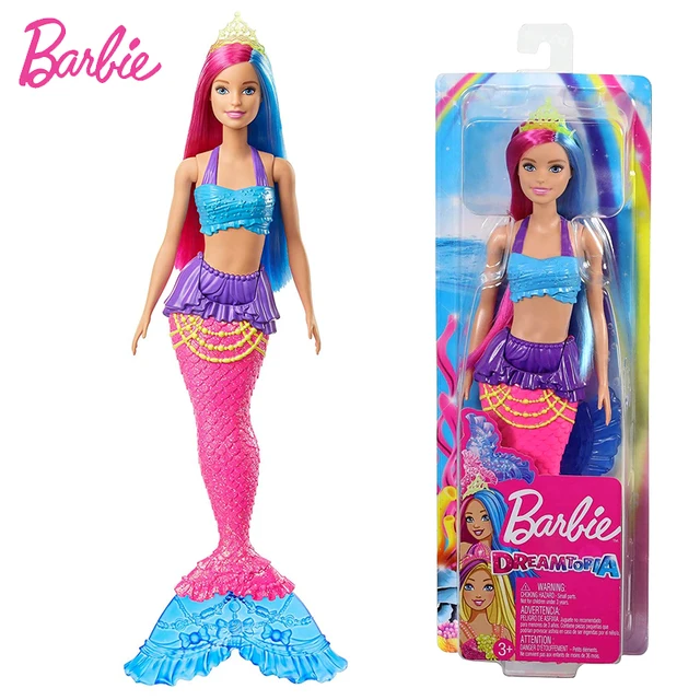 Original Barbie Dreamtopia Rainbow Magic Mermaid Doll Water-Activated Color  Change Fashion Dolls for Girls Toys Birthday Gift