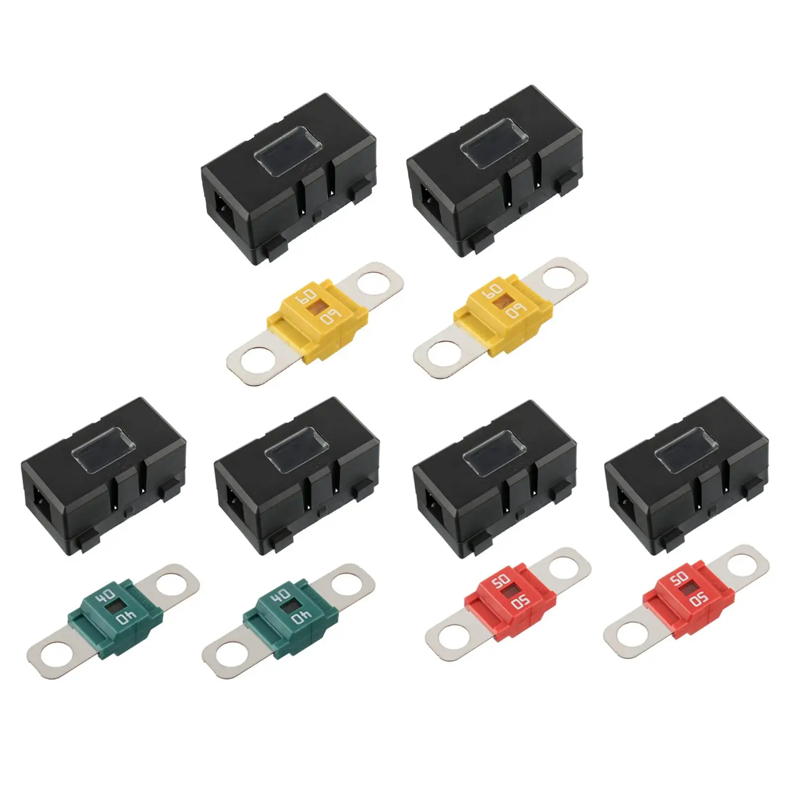 car Fuse Holder Resistant High Temperature 200A Max PA66 for Fuses Passenger Cars Agricultural Machinery Trucks