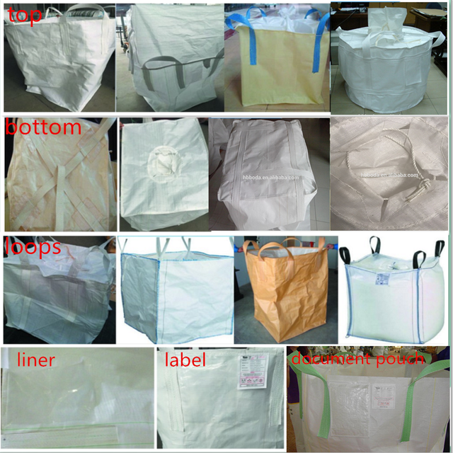 Custom pp jumbo bag big sack ton bag FIBC for sand building