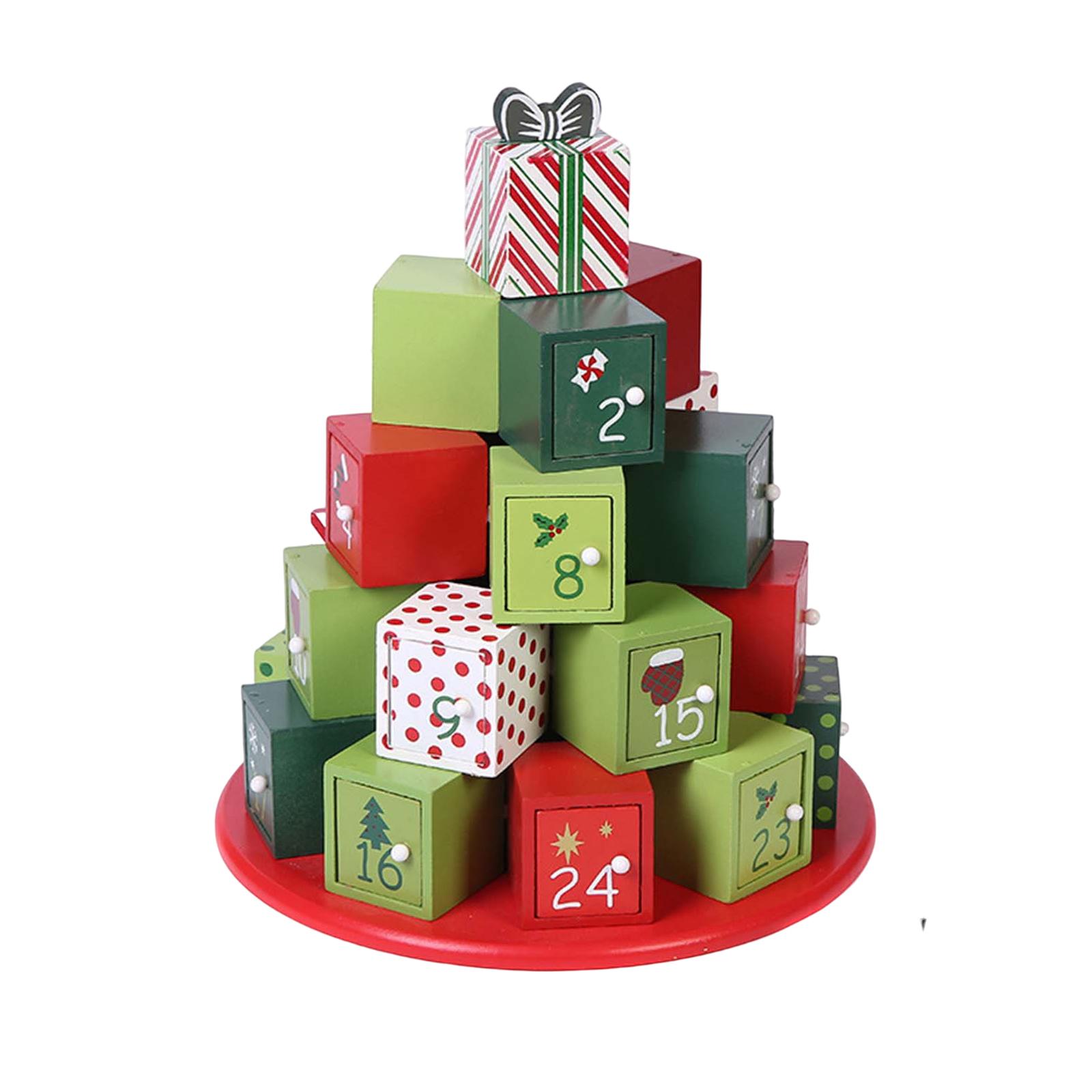 Gift Box Decorations Creative with Drawers Tree Advent Calendar for Shopping Mall Counter Window Bedroom Souvenir