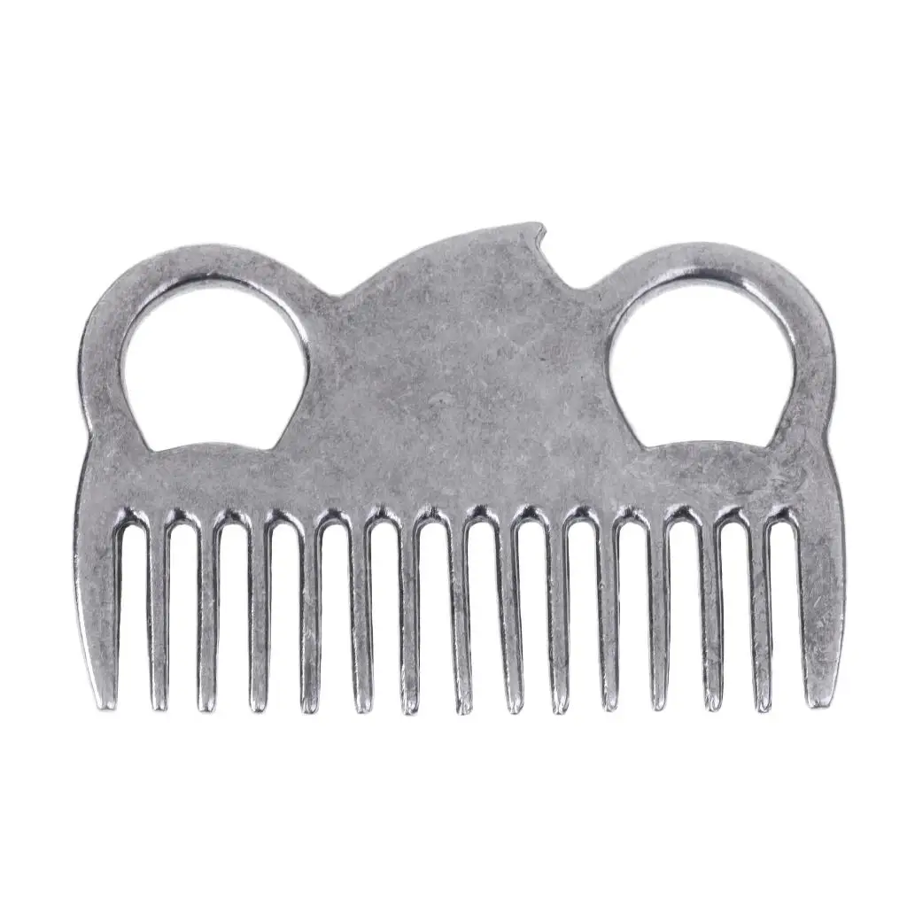 Stainless  Comb Metal Curry Brushing Cleaning Tool Equestrian