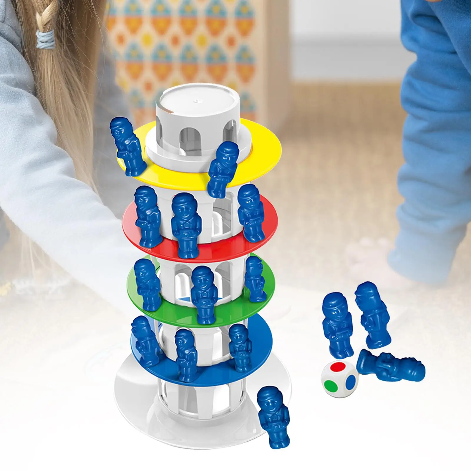 Tower Stacking Montessori Building Blocks Family Games Educational Toys Toppling Leaning Tower Toy for Children Gifts