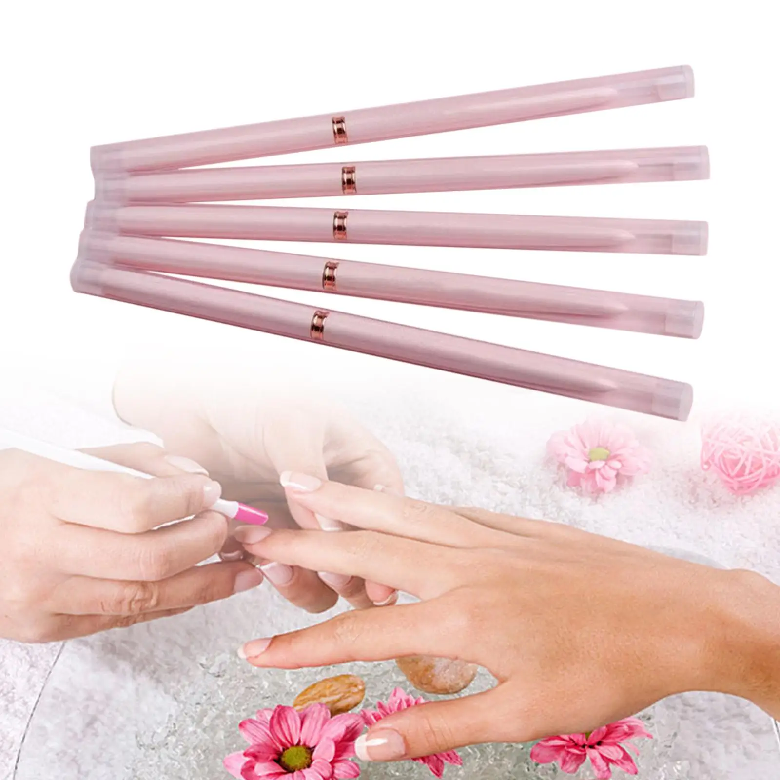 5Pcs Nail Art Brushes Set 4 mm-25mm Nail Drawing Pens for Elongated Lines DIY Professional Design Thin Details Delicate Coloring