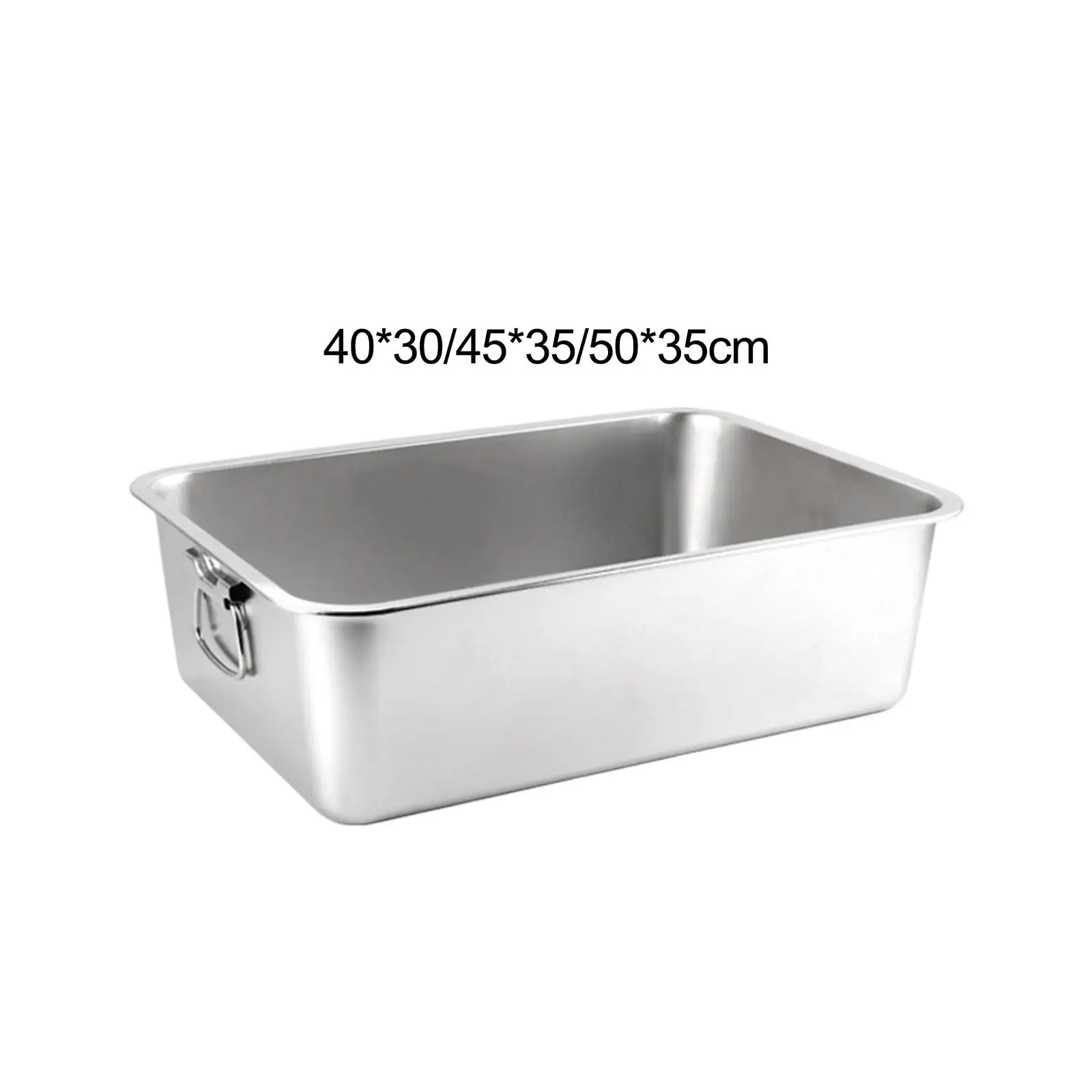 Open Litter Box for Indoor Cats, Kitten Potty Toilet Stainless Steel Container Kitten Potty Pan for Small Large Cats