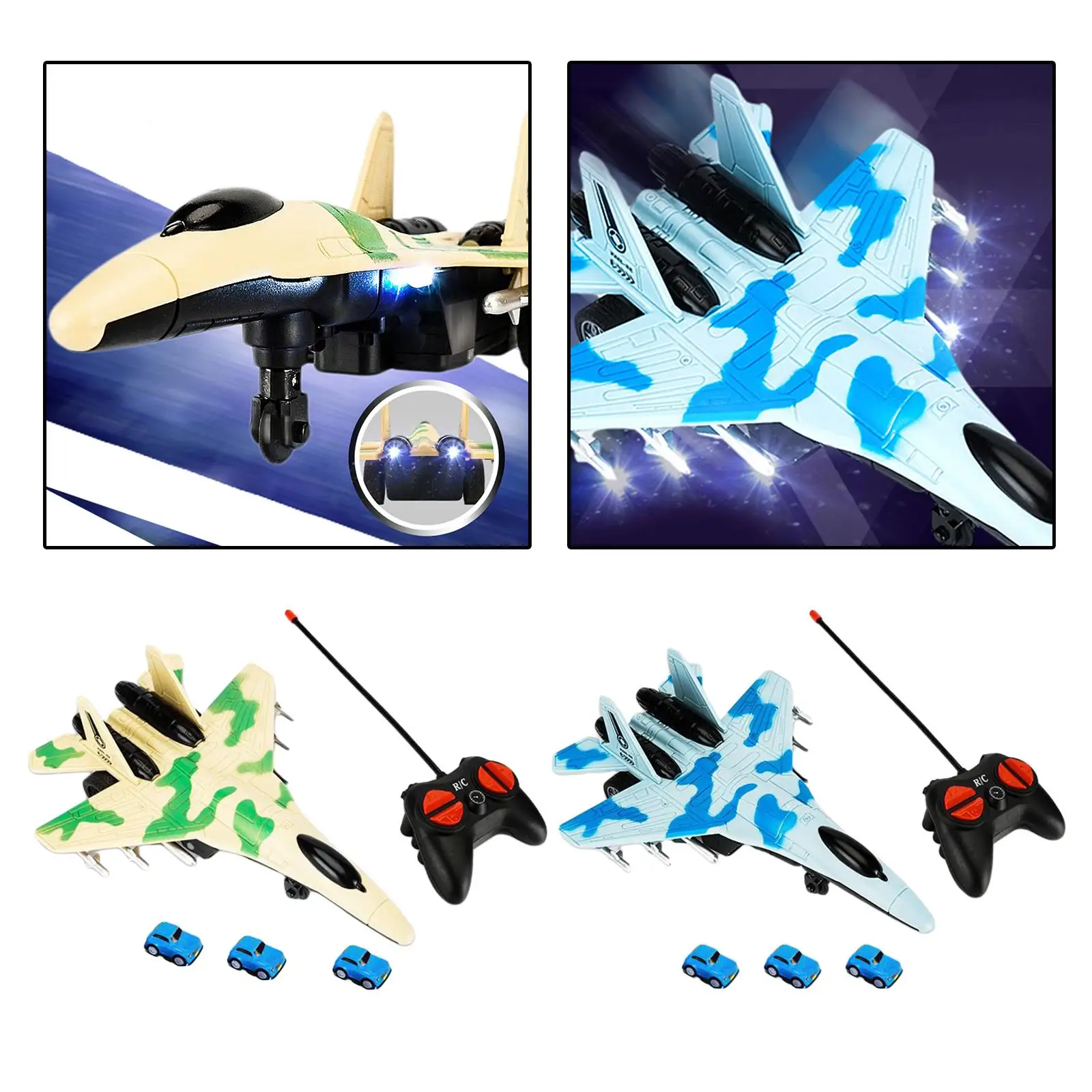 RC Airplane Toys Gifts Impact Resistance with 3 Cars Model for Kids Adults