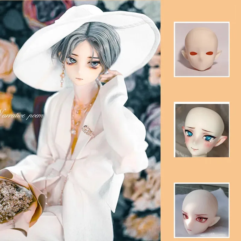 Cabeça de boneca Anime para meninas, maquiagem