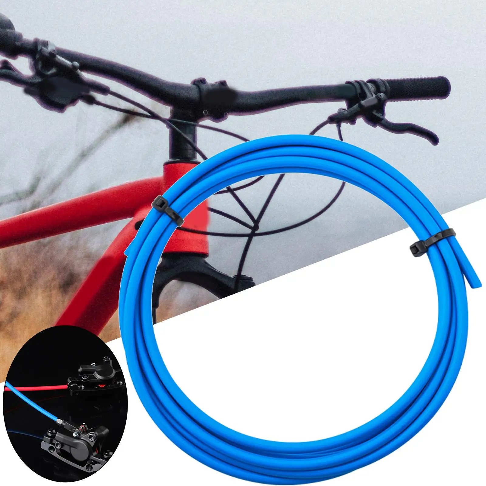 Nylon MTB Bike Hydraulic Disc Brake Hose Oil Tube  Parts Road Bike 5mm 3M