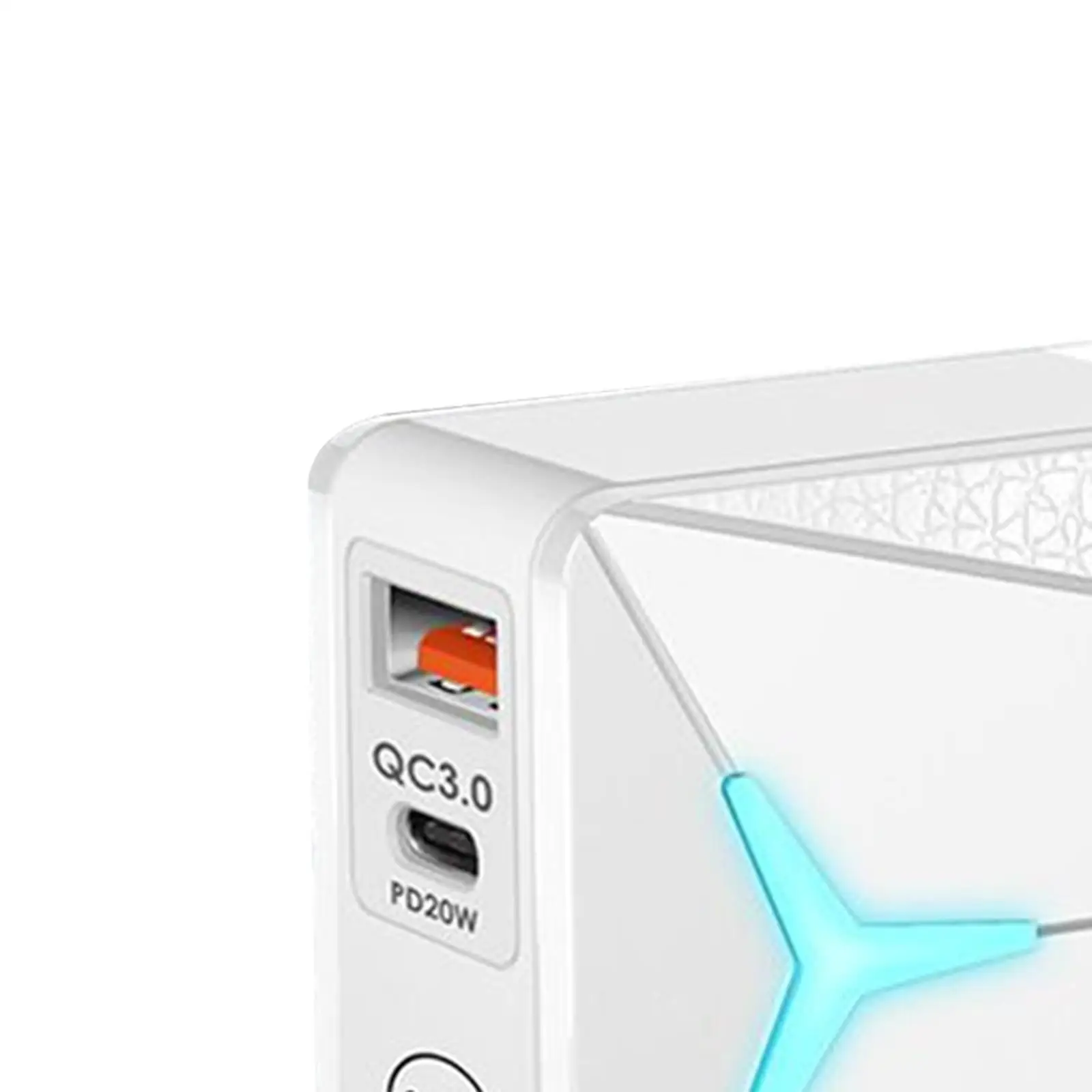Phone Charger Adapter Compact Fast Charging 5V / 4A 9V / 2.4A 12V / 1.8A Dual Port Converter USB Wall Charger for Home Use White
