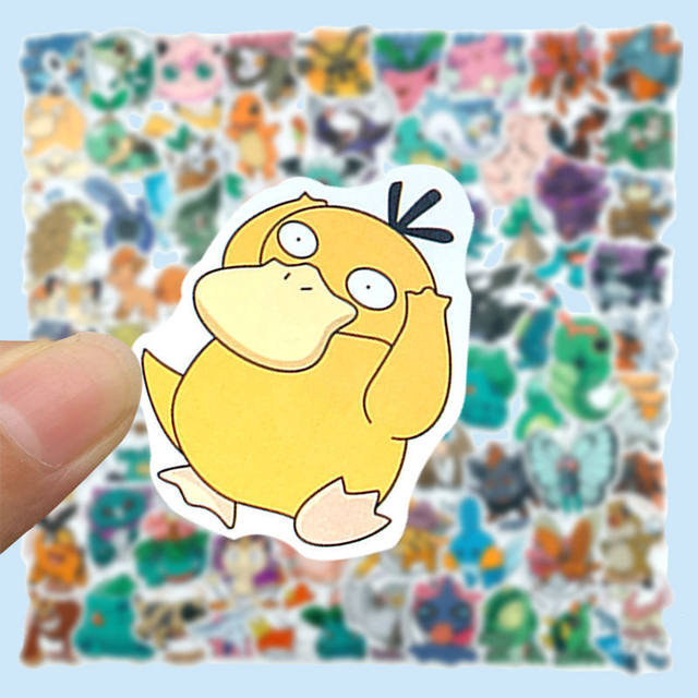 Pokemon Cartoon Adesivos, Pequeno Animal, Q Version, Pikachu, Elf  Decoração, Carro elétrico, Copa de água, impermeável Kawaii Adesivos,  100Pcs - AliExpress