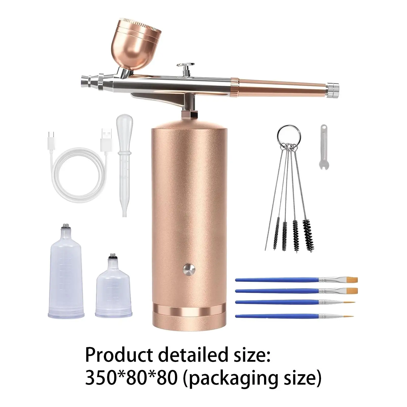 Airbrush Kits with Compressor Portable Handheld Nail Airbrush Machine for Painting Makeup Model Painting Craft Hobby Cakes Decor