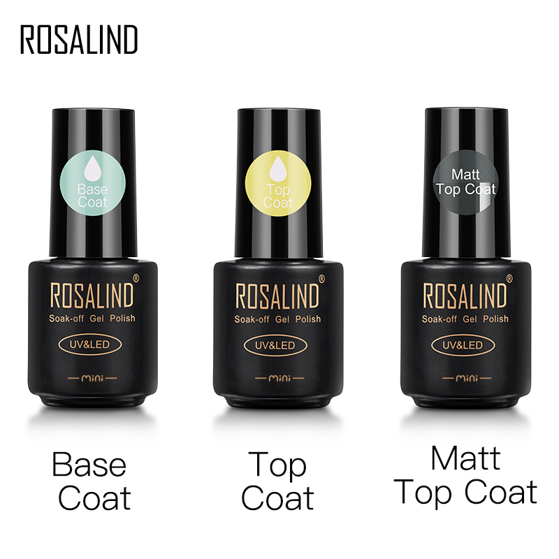 Best of ROSALIND Top And Base Coat Gel Polish Long Lasting Reinforce 7ml Hybrid Varnishes Manicure Nail Gel Lacquer Nail Art Primer Reviews & Tips