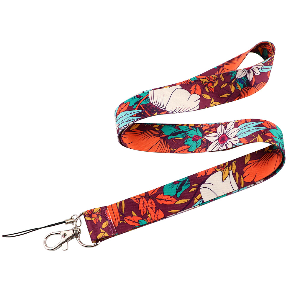 1pc Blumen Telefon Lanyard Einfache Stil Neck Strap Lanyards ID Abzeichen Karte Halter Schlüsselbund Handy Gurt – Detail 4